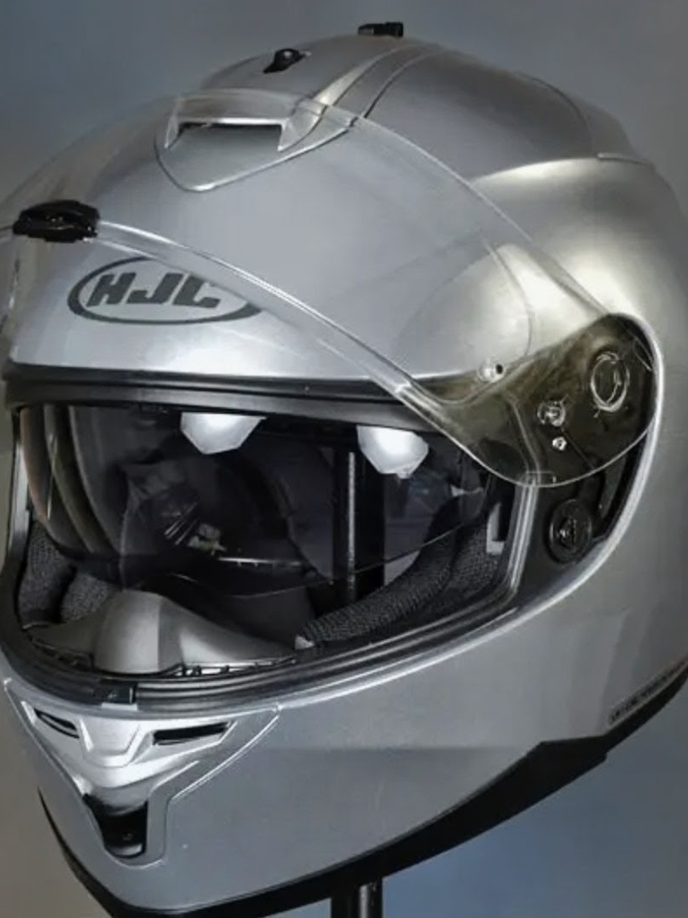 HJC Full-Face Motorcycle Helmet in Silver